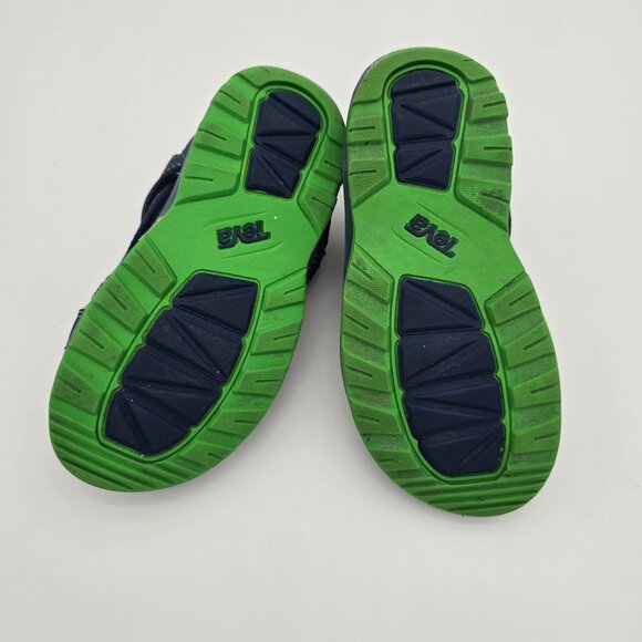 Teva Toddler Boys Size 10 Navy & Green Sandals With Adjustable Straps - Picture 8 of 9